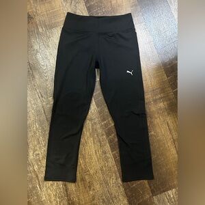 Puma Drycell Black High Waisted Capri Tights 3/4 Size S Work Out Training
